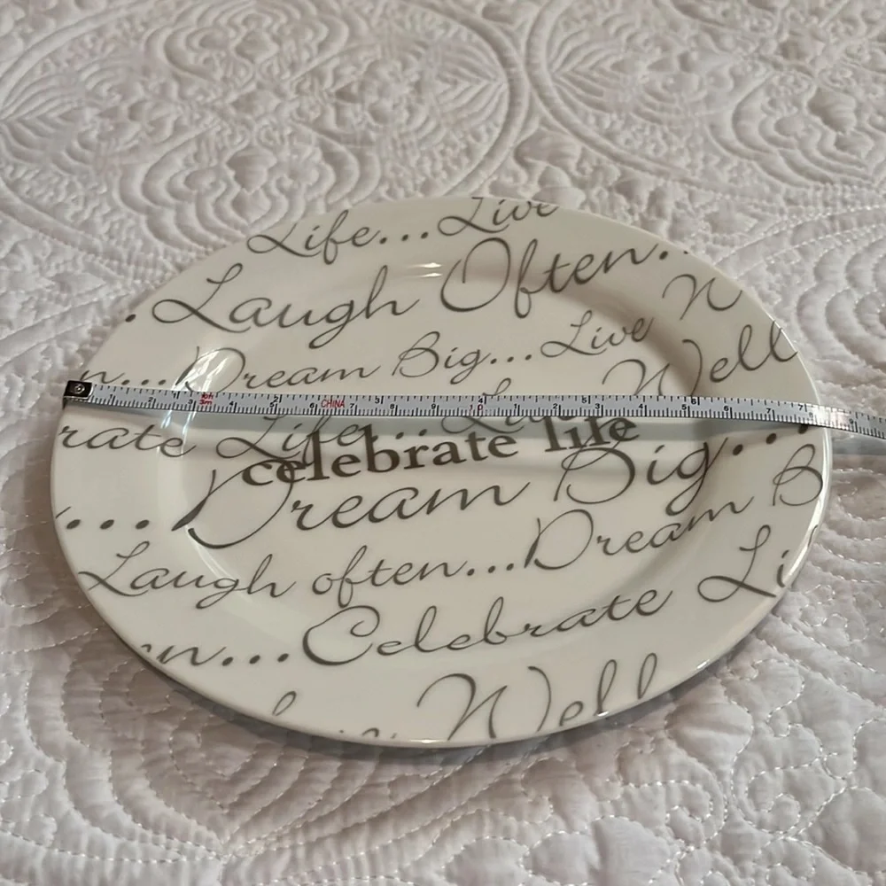 Celebration Bowring‎ round dessert plates, set of 4, NWOT